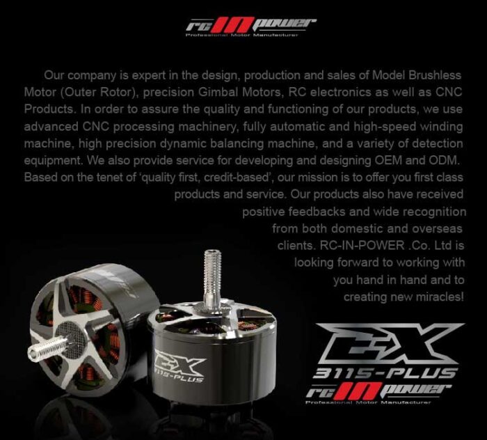 RCINPOWER EX3115 PLUS 900KV Brushless Motor - FpvGuru