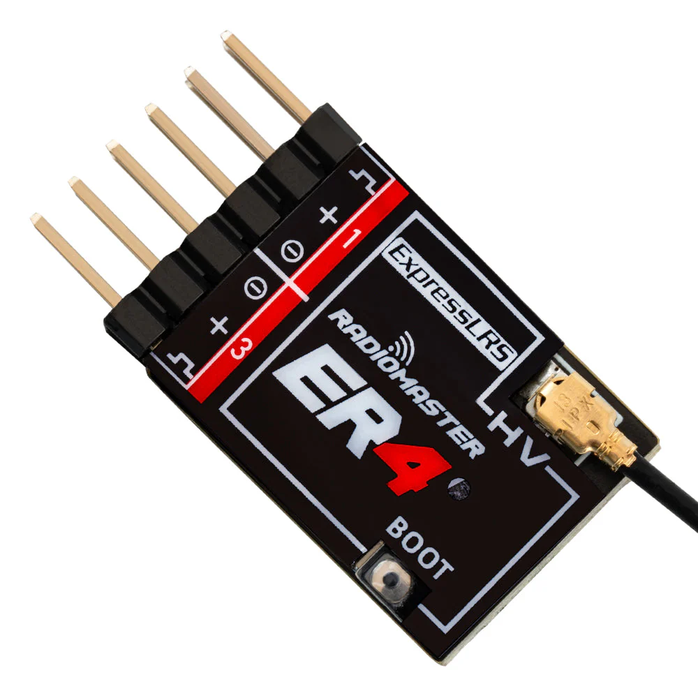 RadioMaster ER4 2.4GHz ELRS PWM Receiver 1 RadioMaster ER4 2.4GHz ELRS PWM Receiver - Image 1