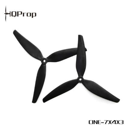 HQProp Cine7(7X4X3) (2CW+2CCW) Black-Glass Fiber Reinforced Nylon 7inch Propeller